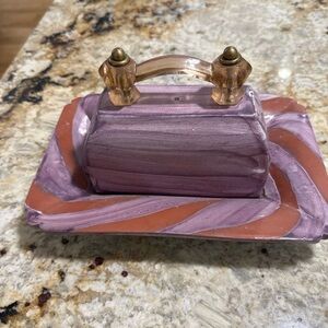 Vintage Rare Mackenzie Childs Torquay pattern Butter Dish